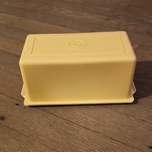 Tupperware VTG Gold Butter Keeper Storage Container NEW
